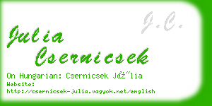 julia csernicsek business card